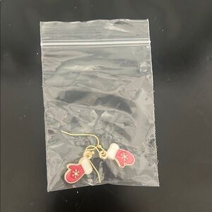 Gold and Red Boxing Glove Earrings